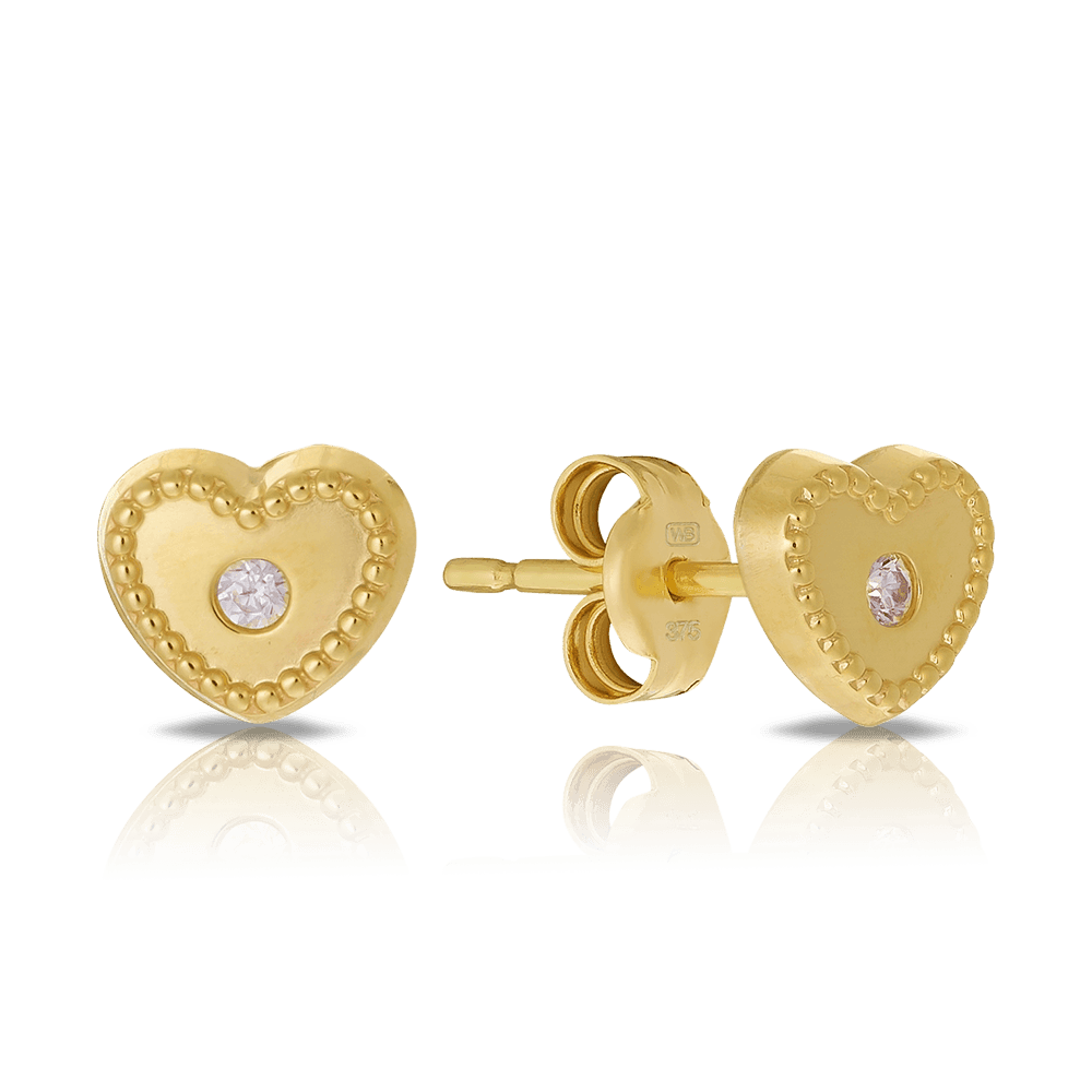 Childrens 9ct gold best sale earrings