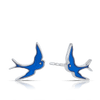Bluebird of Happiness Children's Stud Earrings in Sterling Silver