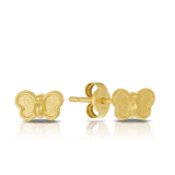 Children's Butterfly Stud Earrings in 9ct Yellow Gold