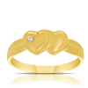 Children's Diamond Signet Ring in 9ct Yellow Gold