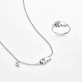Children's Elephant Cubic Zirconia Necklace in Sterling Silver