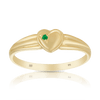 Children's Heart Emerald Ring in 9ct Yellow Gold