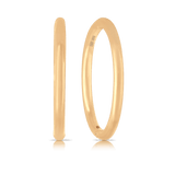 Large Plain Sleeper Earrings in 9ct Yellow Gold