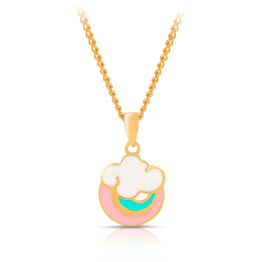 Children's Rainbow Pendant in 9ct Yellow Gold & Enamel - Wallace Bishop