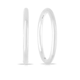 Small Plain Sleeper Earrings in Sterling Silver