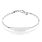 Children's Solid Plate Bangle in Sterling Silver
