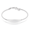 Children's Solid Plate Bangle in Sterling Silver