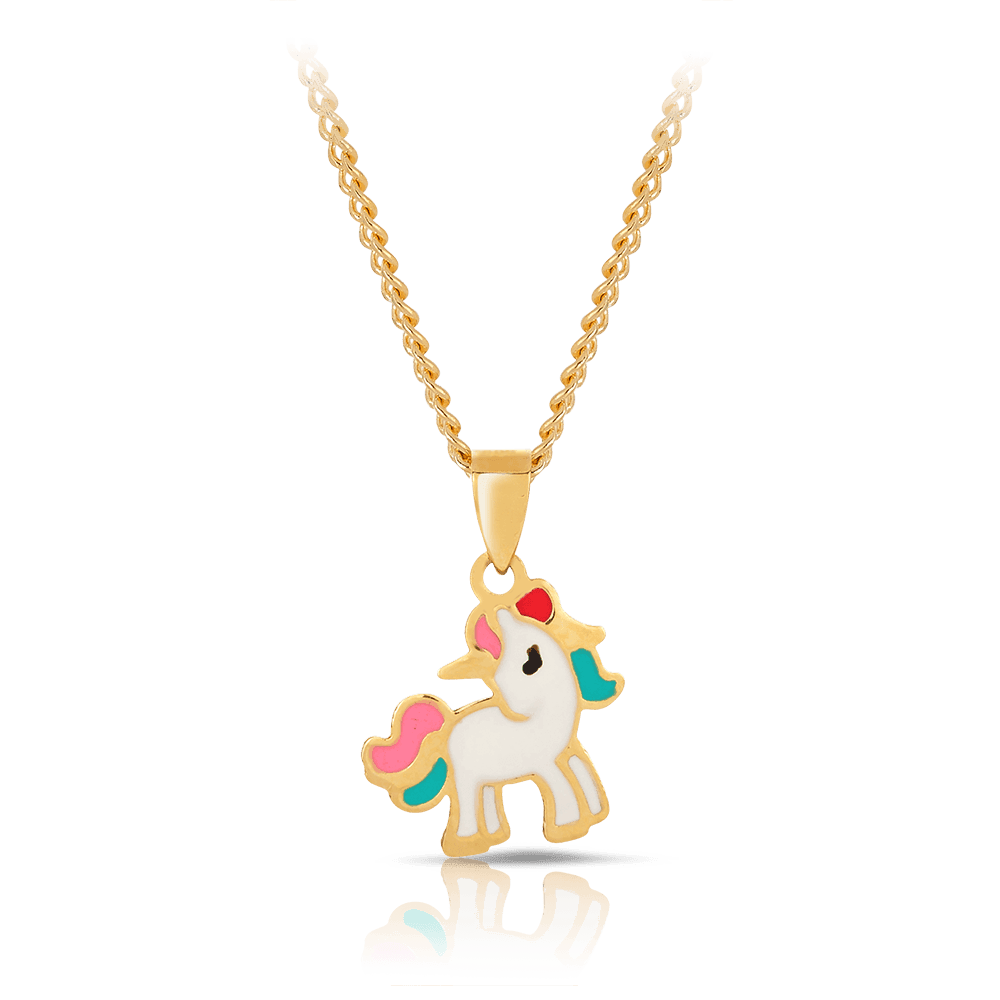 Children's Unicorn Pendant in 9ct Yellow Gold - Wallace Bishop