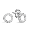 Circle Cubic Zirconia Stud Earrings in Sterling Silver - Wallace Bishop