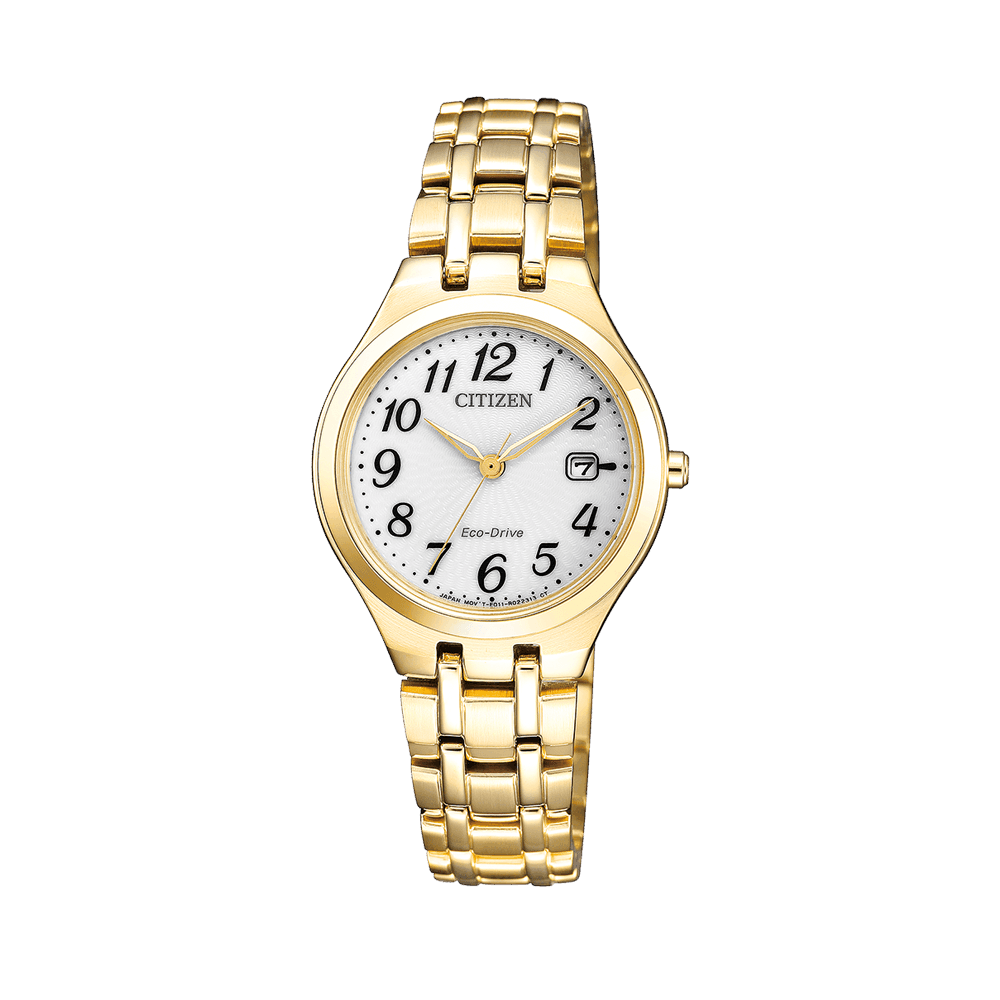 Citizen Eco-Drive Women's 28mm Stainless Steel & Yellow Eco Drive Watch EW2482-53A - Wallace Bishop