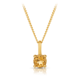 Citrine Round Pendant in 9ct Yellow Gold - Wallace Bishop