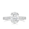 2.43ct TW Oval Cut Diamond Solitaire Ring in 18ct White Gold