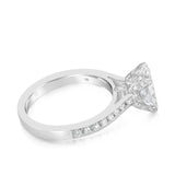 2.43ct TW Oval Cut Diamond Solitaire Ring in 18ct White Gold