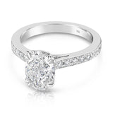 2.43ct TW Oval Cut Diamond Solitaire Ring in 18ct White Gold