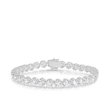 10.00ct TW Round Brilliant Cut Diamond Bracelet in 18ct White Gold