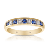 Created Sapphire & Diamond Ring in 9ct Yellow Gold