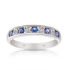 Created Sapphire and Diamond Ring made in 9ct White Gold TGW 0.45ct - Wallace Bishop