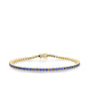 Created Sapphire Tennis Bracelet in 9ct Yellow Gold