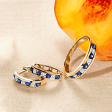 Created Sapphire & Diamond Ring in 9ct Yellow Gold