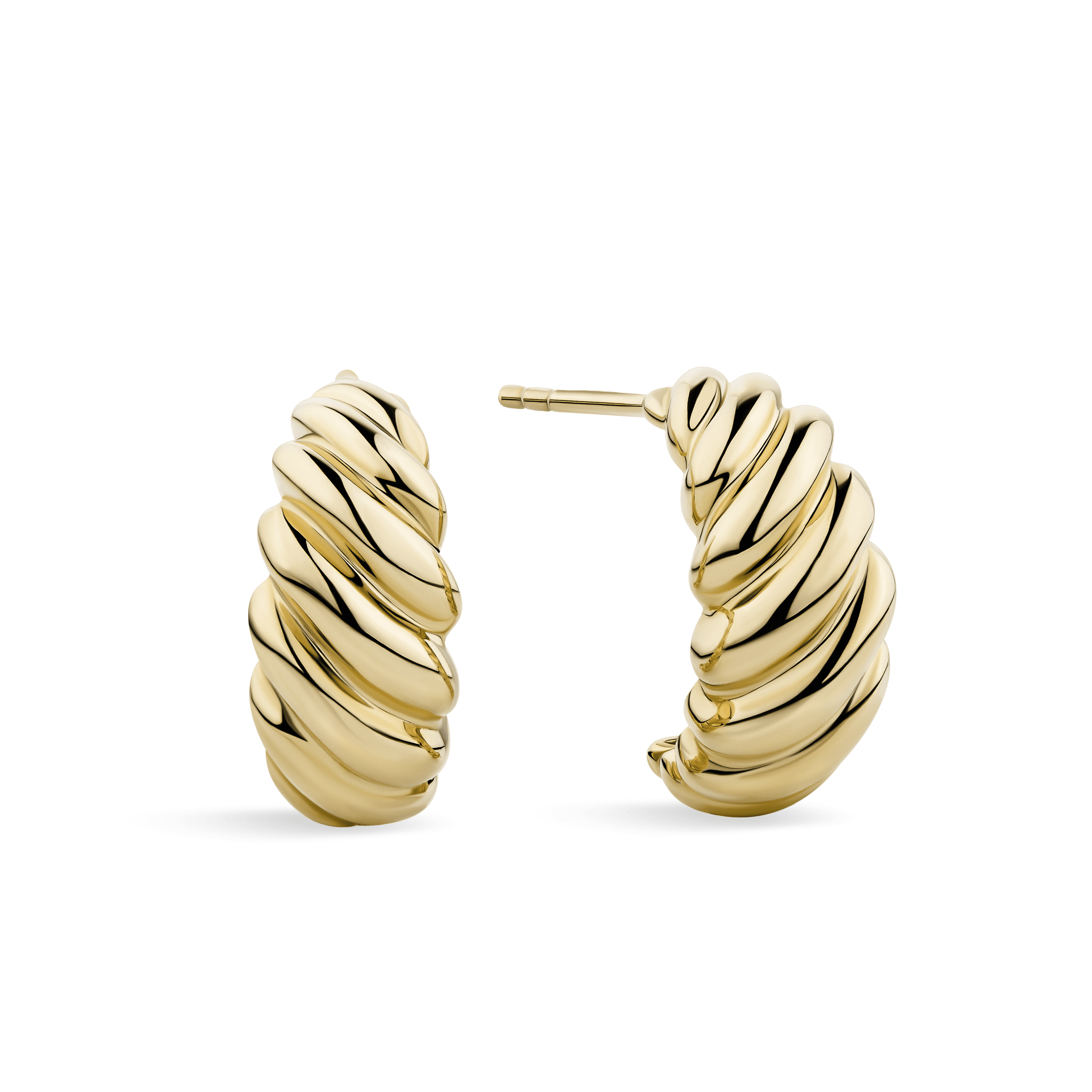 Croissant Stud Earrings in 9ct Yellow Gold