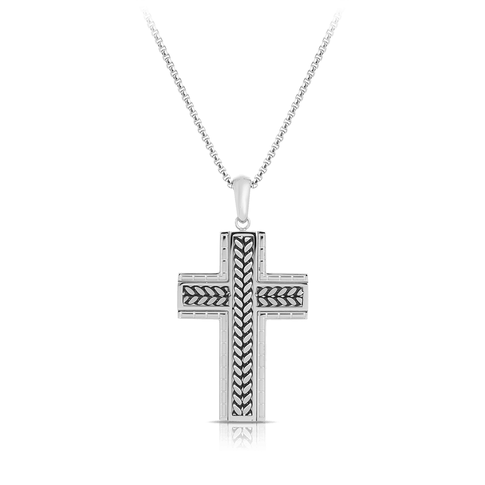 Stainless cross necklace deals