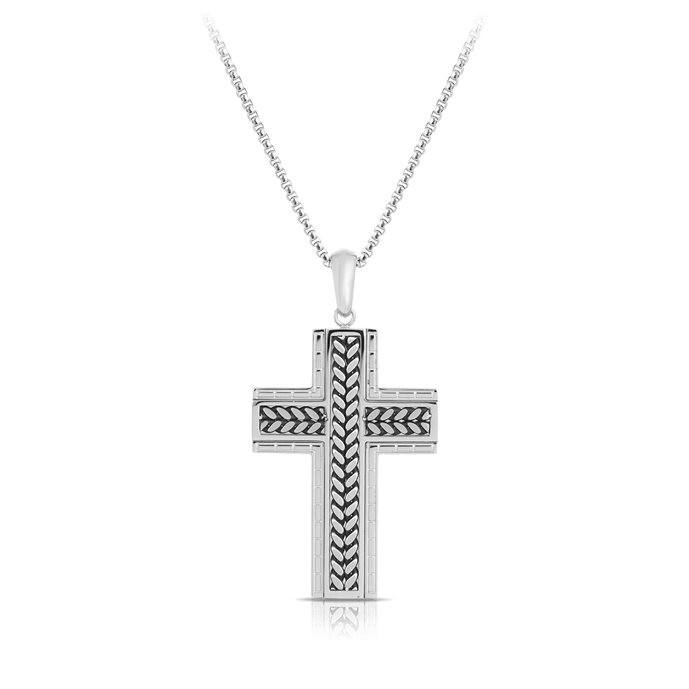 Cross Pendant in Stainless Steel - Wallace Bishop