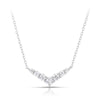Cubic Zirconia Arrow Necklace in Sterling Silver