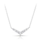 Cubic Zirconia Arrow Necklace in Sterling Silver