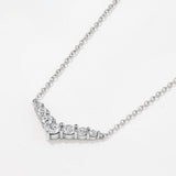 Cubic Zirconia Arrow Necklace in Sterling Silver