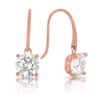 Cubic Zirconia Drop Earrings in 9ct Rose Gold - Wallace Bishop