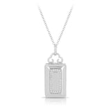 Cubic Zirconia Locket Pendant in Sterling Silver