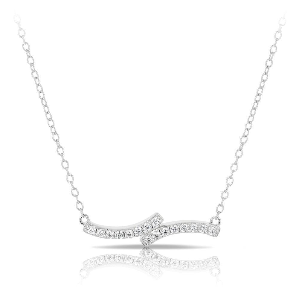 Cubic Zirconia Necklace in Sterling Silver - Wallace Bishop