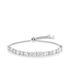 Cubic Zirconia Oval Slider Bracelet in Sterling Silver - Wallace Bishop