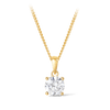 Cubic Zirconia Pendant in 9ct Yellow Gold - Wallace Bishop