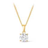 Cubic Zirconia Pendant in 9ct Yellow Gold