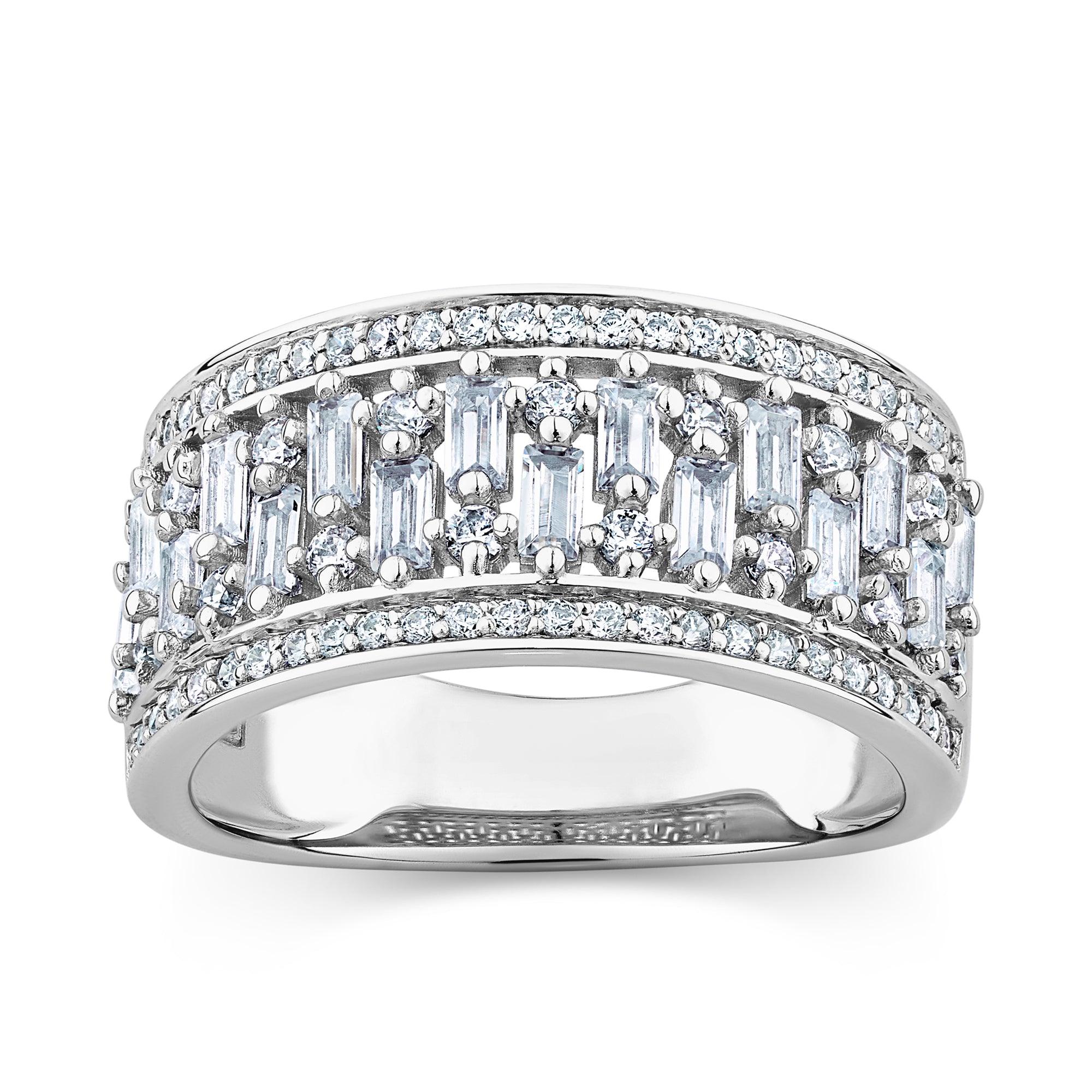 Cubic Zirconia Ring in Sterling Silver