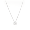 Cubic Zirconia Solitaire Necklace in Sterling Silver - Wallace Bishop