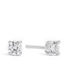 Cubic Zirconia Solitaire Stud Earrings in Sterling Silver