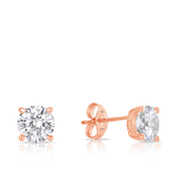 Cubic Zirconia Stud Earrings in 9ct Rose Gold