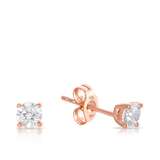 Cubic Zirconia Stud Earrings in 9ct Rose Gold
