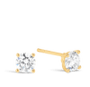 Cubic Zirconia Stud Earrings in 9ct Yellow Gold
