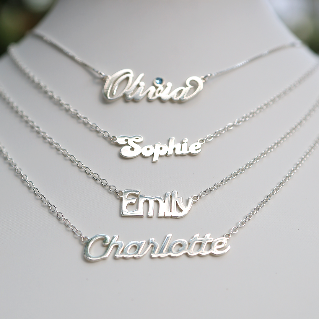 Personalised Name Necklace (Saint Elia Font)