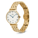 Daniel Wellington Petite Roman Numerals Date 5-link Gold