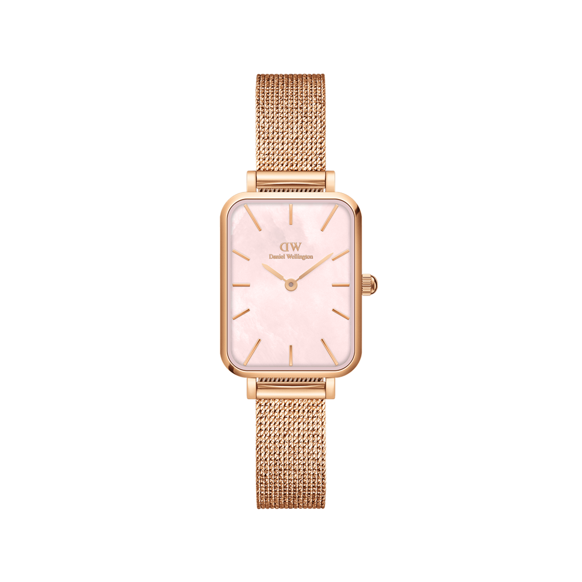 Daniel Wellington Quadro 20X26 Pressed Melrose Rose Gold Mother of Pearl Watch