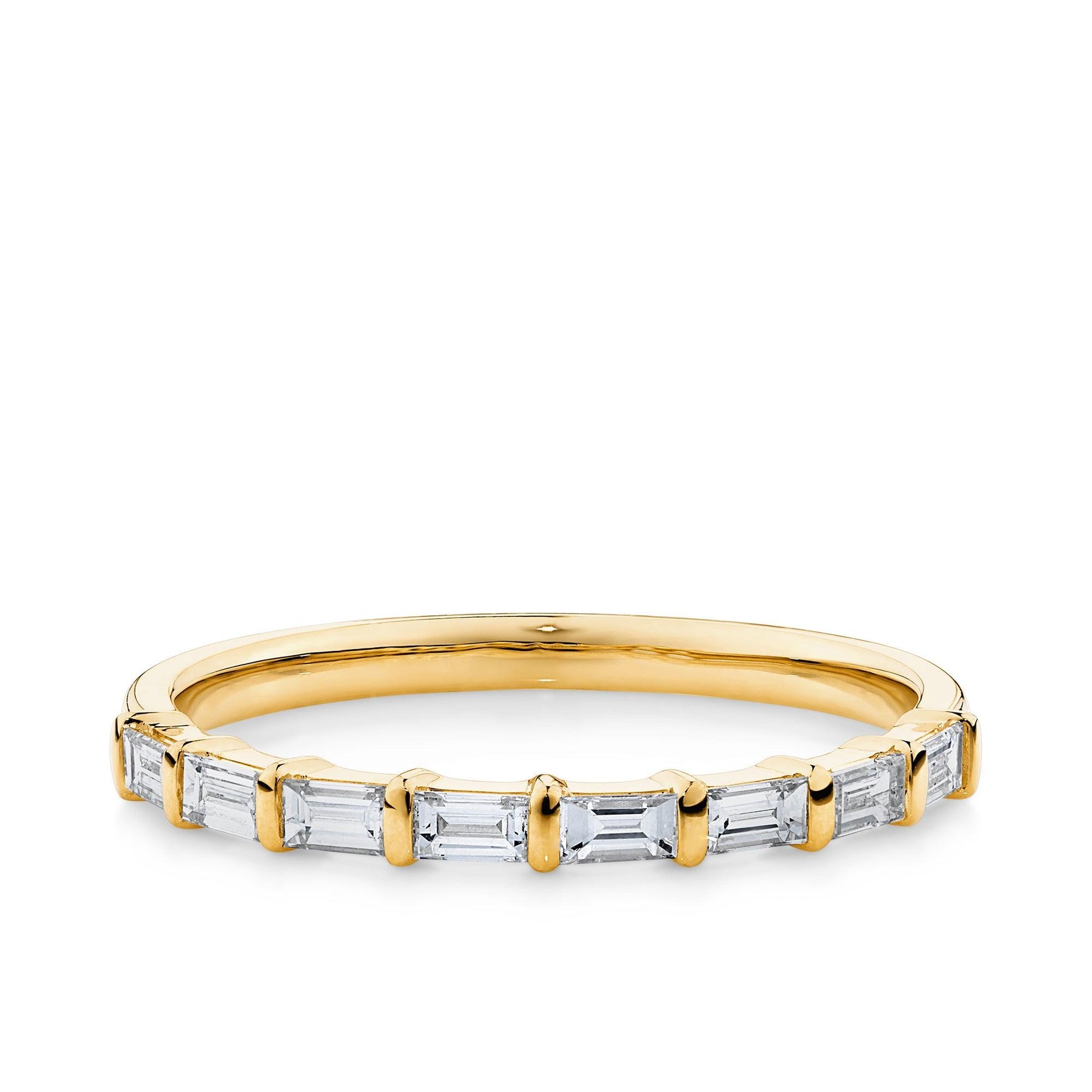 Diamond Baguette Wedding Ring in 9ct Yellow Gold TDW 0.33ct - Wallace Bishop