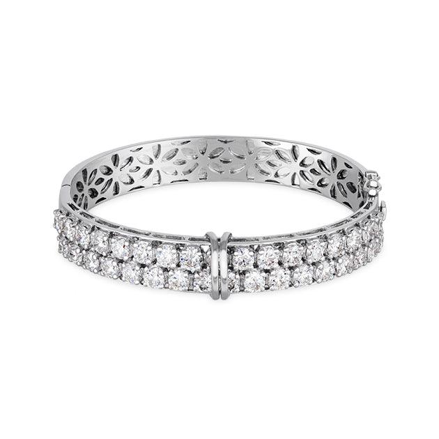 Diamond Bangle in 18ct White Gold - Wallace Bishop