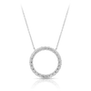 Diamond Circle Pendant in 9ct White Gold - Wallace Bishop