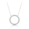Diamond Circle Pendant in 9ct White Gold