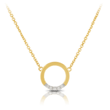 Diamond Circle Pendant in 9ct Yellow Gold - Wallace Bishop