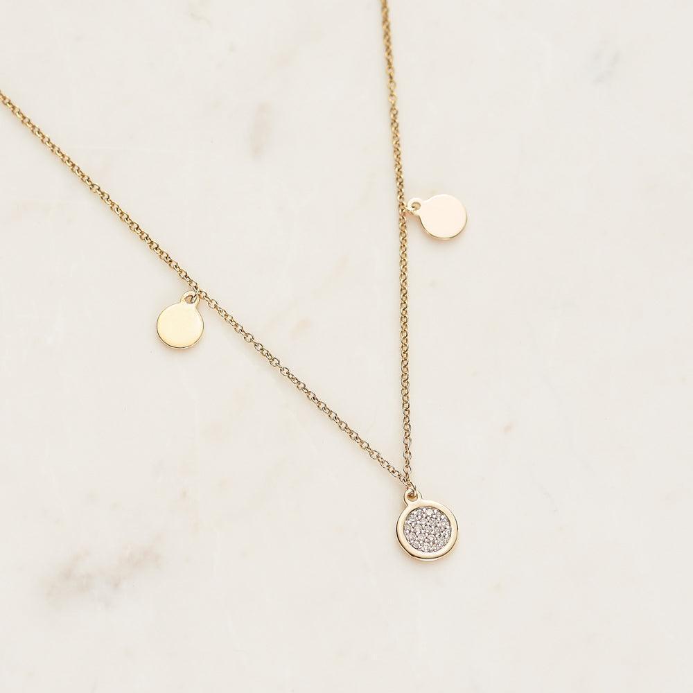 Diamond Circle Trio Necklace set in 9ct Yellow Gold - Wallace Bishop